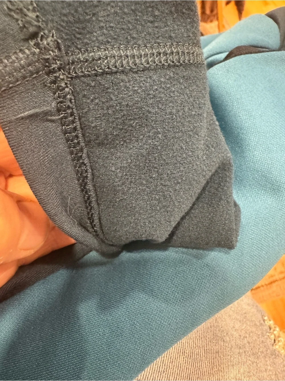 Rare  Layered Shorts with Leggings TECHIE FLEECE Size L (10)  GO DRY